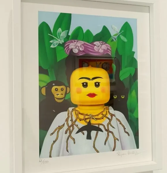 opere incorniciate bolcato 37x30 frida kahlo collana di spine